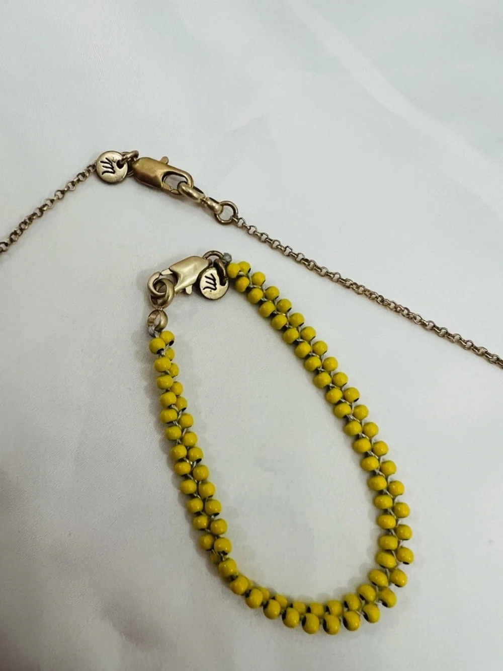 Madewell Yellow Beaded Long Necklace and Bracelet Set - Picture 4 of 4